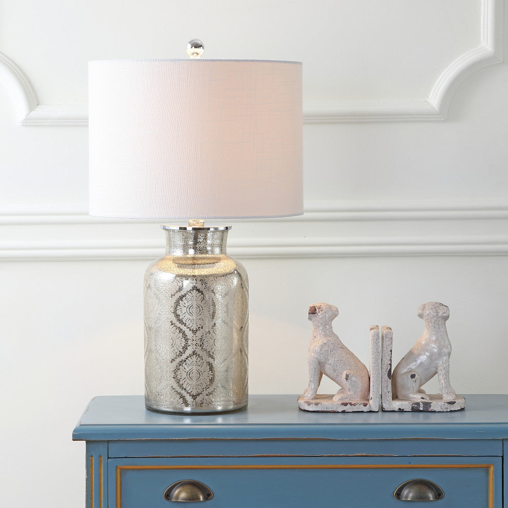 Emilia Trellis Pattern Glass Table Lamp, Emilia