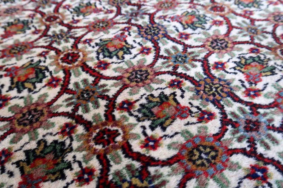 Handmade Vintage Indian Mahal Rug 2.5'x4.1', 78cmx125cm 1970s