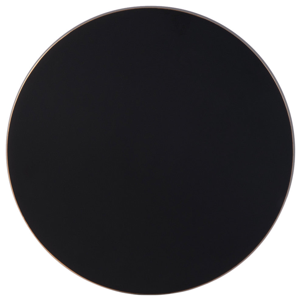 Delano 10" W Round All Metal Pedestal Base End Table