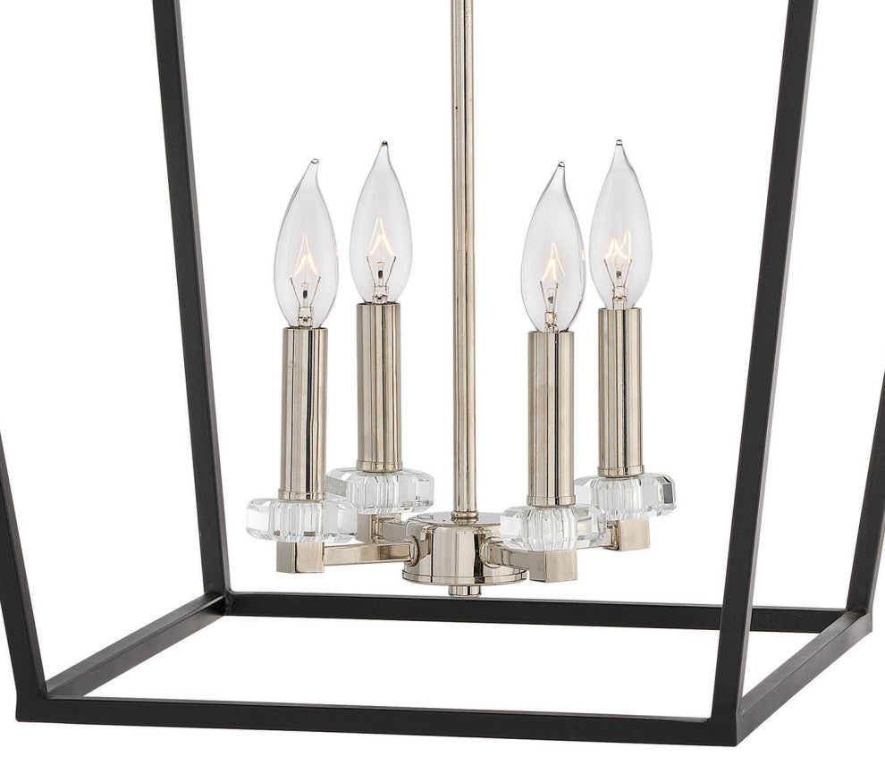 Hinkley Stinson Open Frame Pendant, Black, Medium