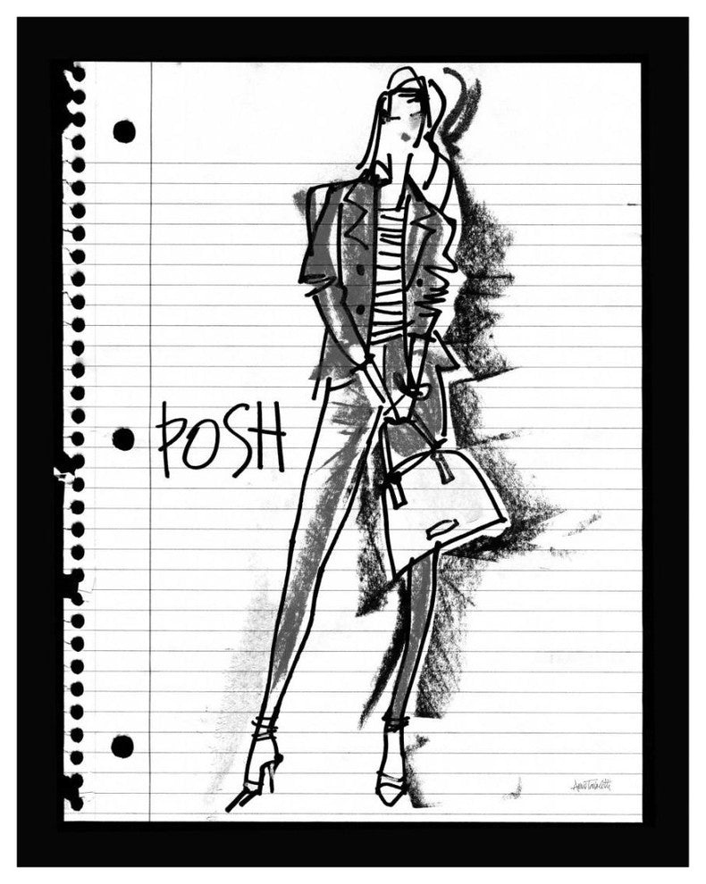 "Doodle Posh" Digital Paper Print by Anne Tavoletti, 18"x22"