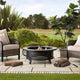 Sunjoy 40" Round Wood Burning Firepit Table for Outside