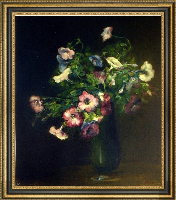 Charles Ethan Porter Petunias Framed Premium Canvas Print, 20"x25"