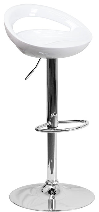 White Vinyl Barstool