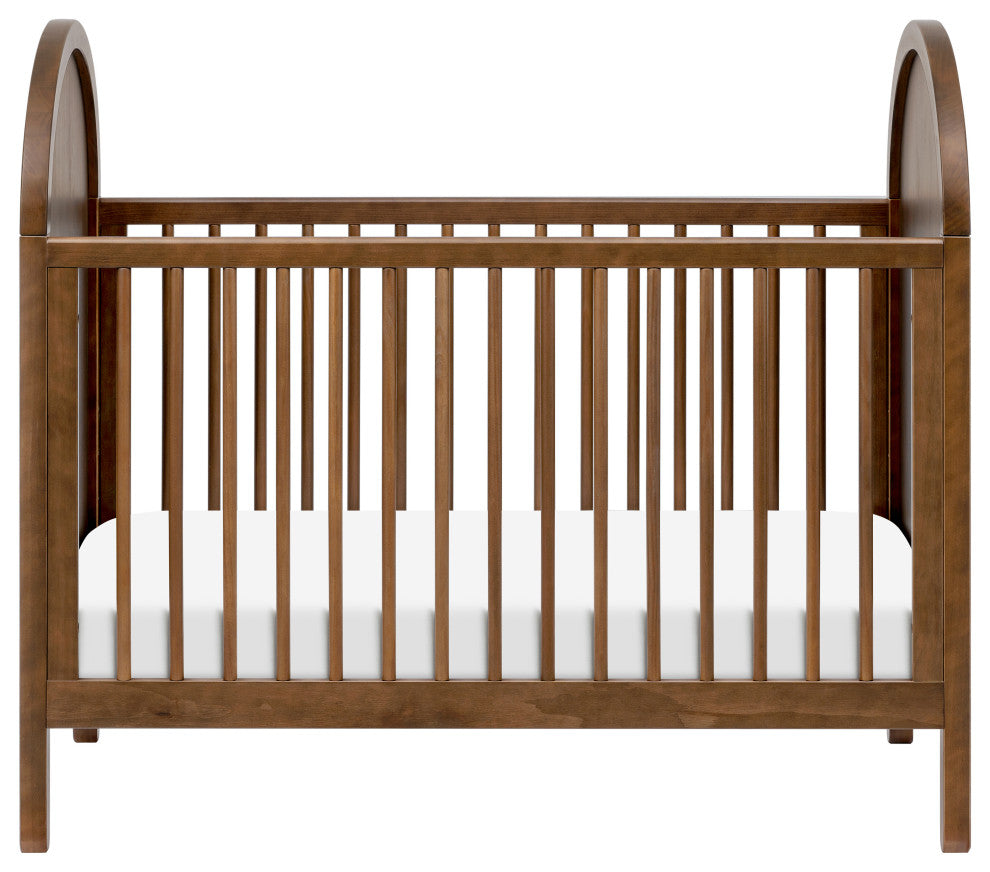 Bondi Cane 3-in-1 Convertible Crib with Toddler Bed Conversion Kit, Natural Walnut, Wood