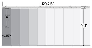 Lizbeth 10-Panel Track Extendable Vertical Blinds 120-218"W
