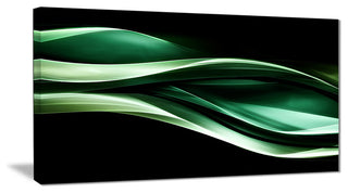 "Glittering Green Pattern" Abstract Digital Art Canvas Print