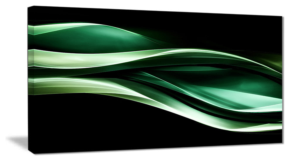 "Glittering Green Pattern" Abstract Digital Art Canvas Print
