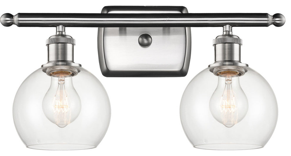 Innovations 516-2W-SN-G122-6-LED 2 Light Bath Vanity Light, Brushed Satin Nickel
