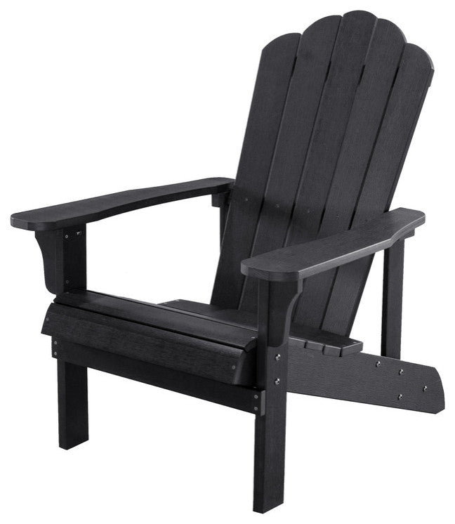 Orlando Plastic Wood Adirondack Chair, Black