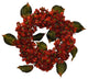 24" Vintage Red Hydrangea Wreath
