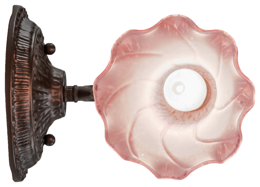 5 Wide Pink Pond Lily Wall Sconce