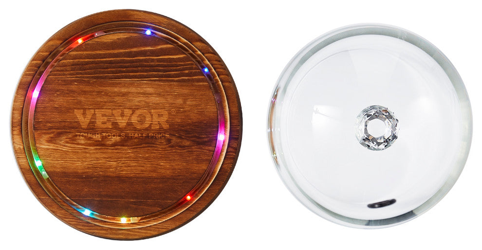 VEVOR Smoking Gun Accessory Glass Cloche Dome Cover for Smoke Infuser Wood Base