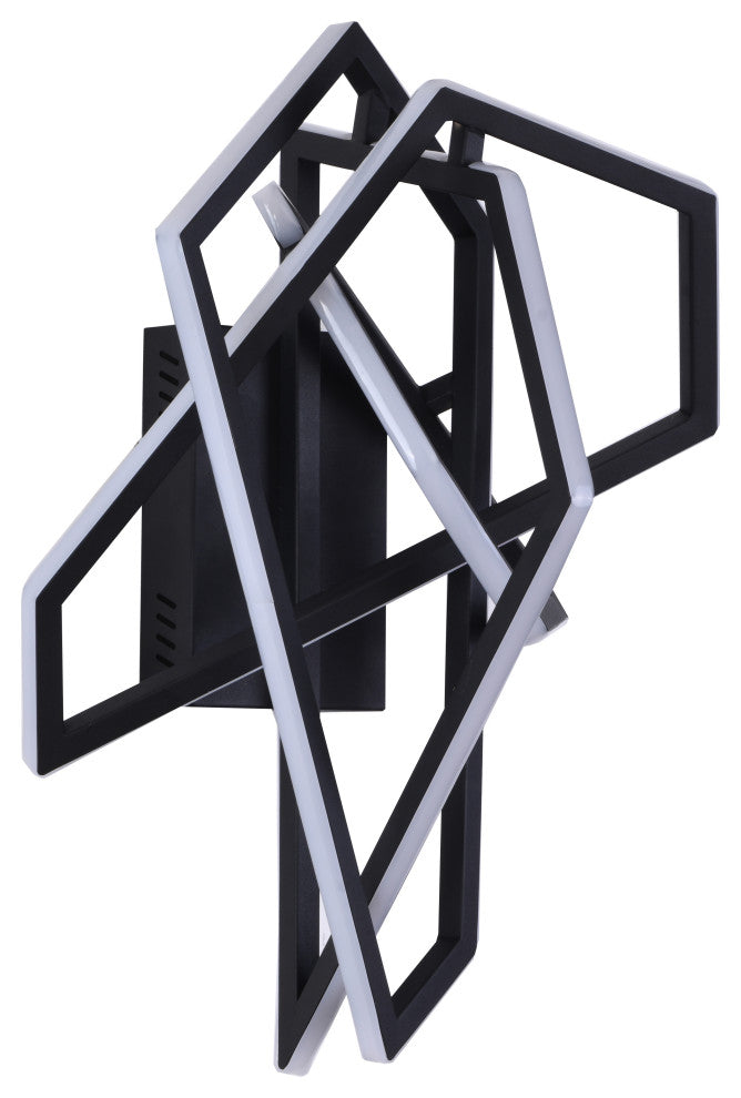 Bethel International FIT38W15BK 15 Light LED Wall Sconce, Matte Black
