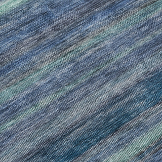 Machine Washable Indoor/Outdoor Chantille ACN1639 Blue 8' x 8' Round Rug