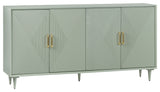 Arvada Sage Green Four Door Media Credenza Sideboard