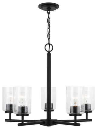 Generation Lighting 31171 Oslo 5 Light 24"W Pillar Candle - Midnight Black