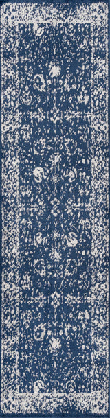 Soleiman Modern Persian Area Rug, Navy, 2'x10'