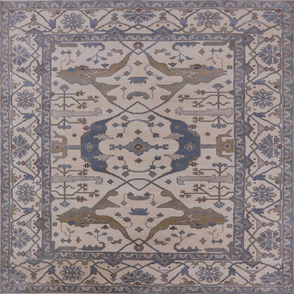 Ahgly Company Indoor Square Mid-Century Modern Area Rugs, 6' Square
