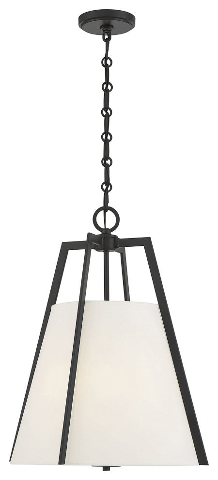 Mansfield 3-Light Pendant, Matte Black