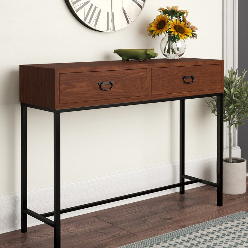 Kobe Small Console Table, Classic Walnut