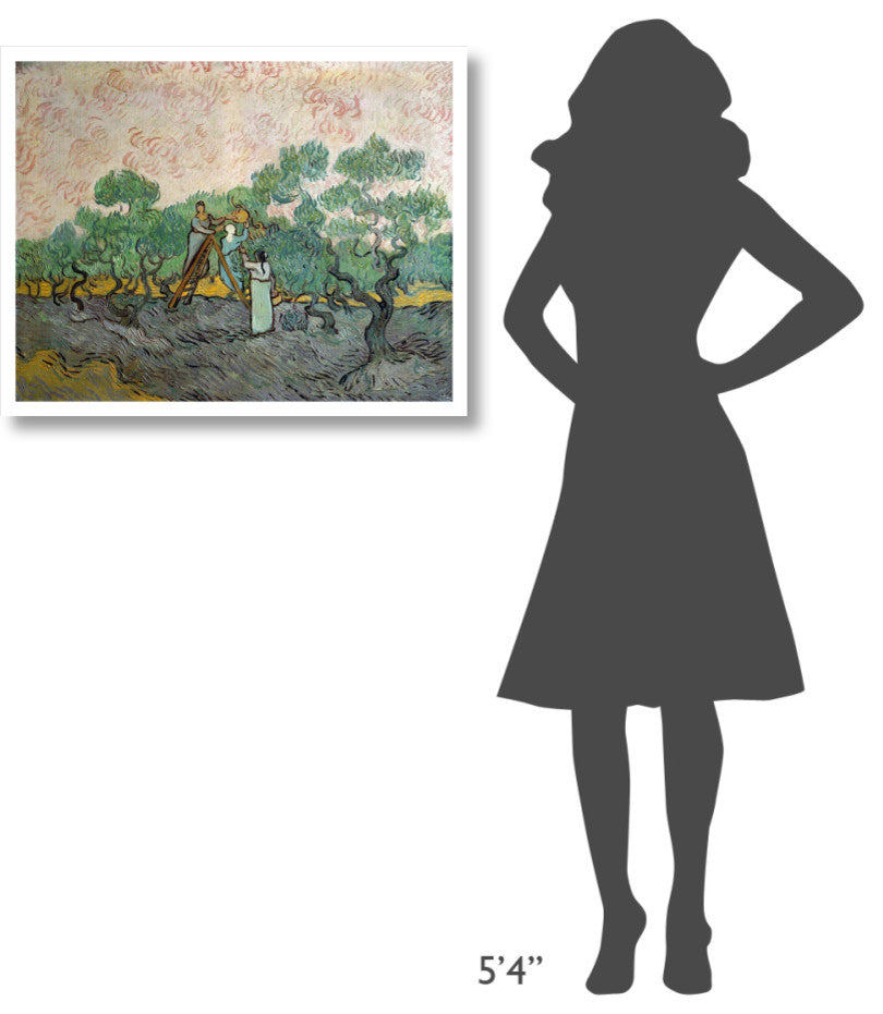 "Women Picking Olives" Digital Paper Print by Vincent Van Gogh, 32"x25"