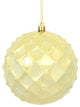 Vickerman N174208D 4.75" Gold Shiny Diamond Bauble Christmas Ornament, Set of 4