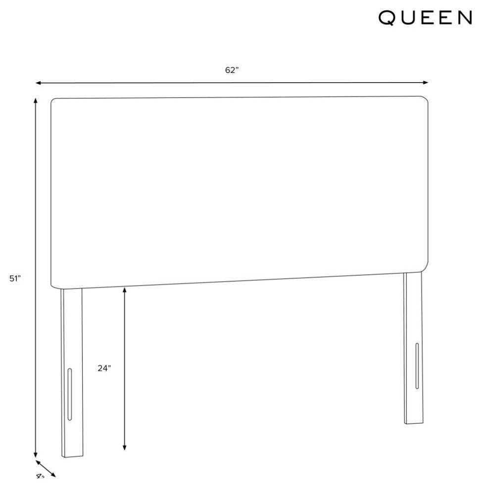 Queen Headboard, Block Zebra Black White