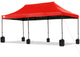 JEAREY Pop Up Canopy Tent, Outdoor Canopy, 4 Sand Bags, Red, 10x20ft