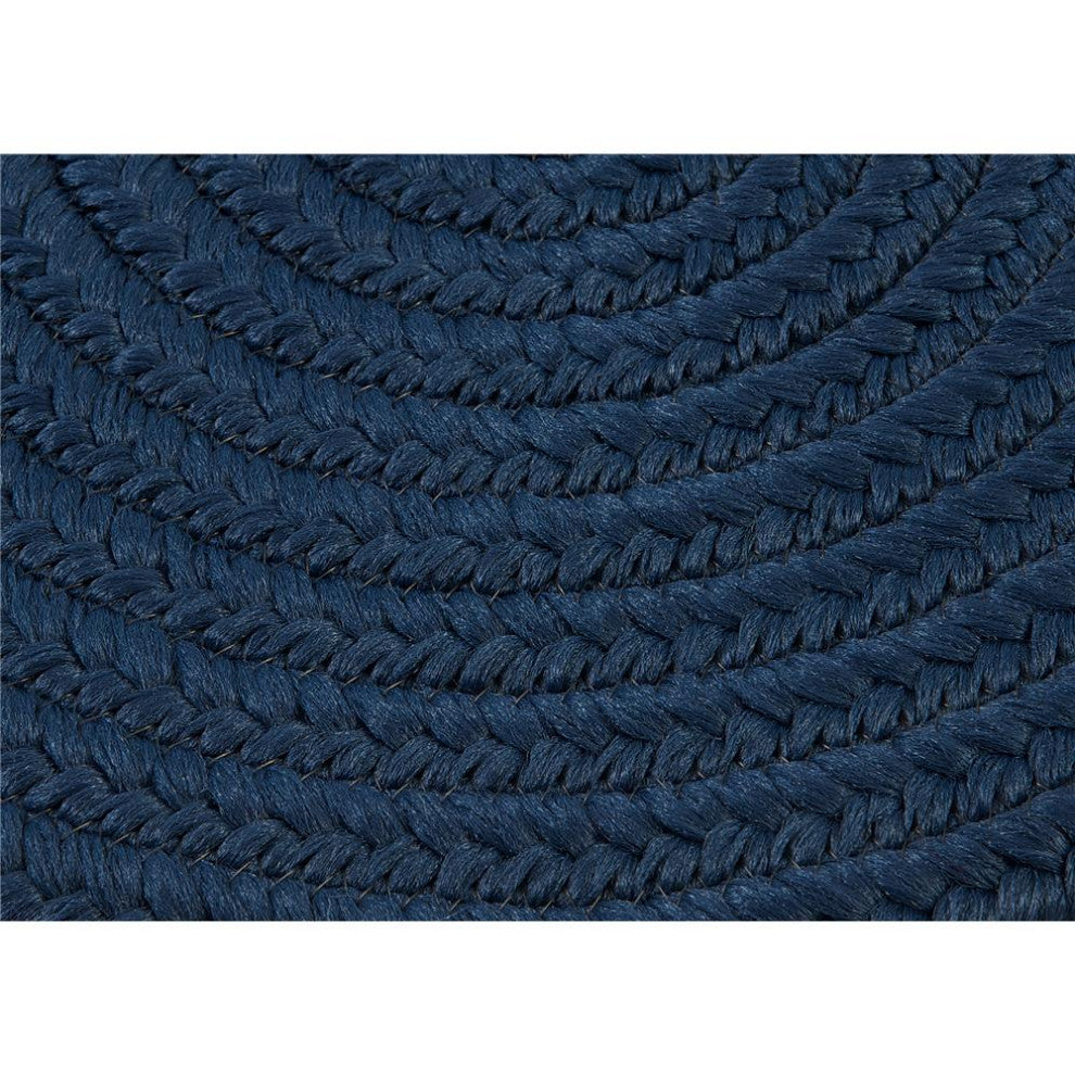 Colonial Mills Rug Reversible Flat-Braid, Oval Runner Navy Runner