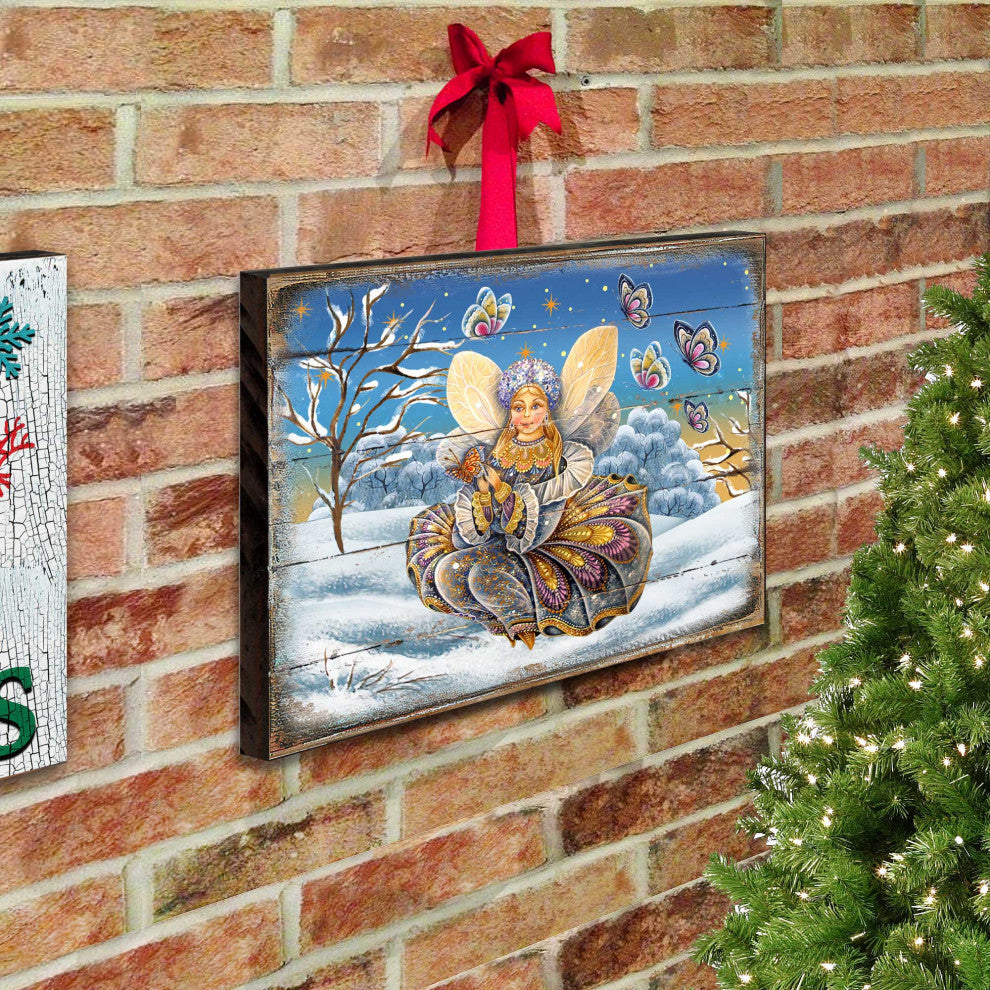 Butterfly Fairy Wooden Wall Art, Medium, 18"x12"