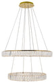Mali Integrated LED Chip Light Gold Chandelier Clear Royal Cut Crystal
