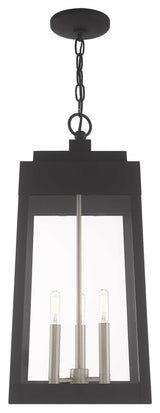 Transitional Outdoor Pendant Lantern, Black