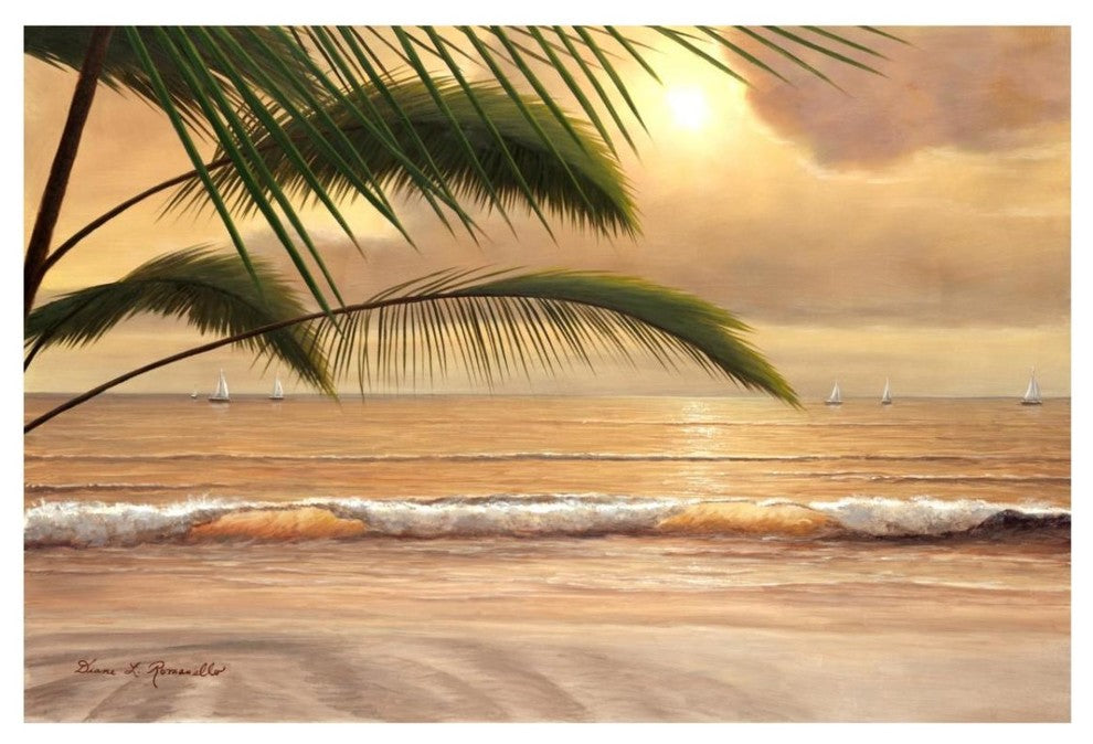"Sunset Surf" Digital Paper Print by Diane Romanello, 32"x22"
