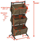 3 Tier Wooden Crate Stand, Natural