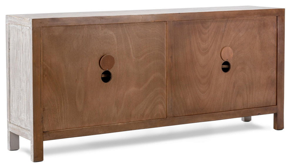 Astrid 4-Door Sideboard, Vintage Cream