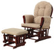 Benzara BM159031 Chicly Elegant Glider Chair with Ottoman, Brown