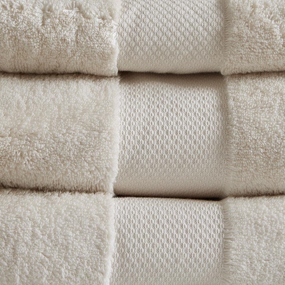 Madison Park Signature Turkish Cotton 6 Piece Bath Towel Set, Natural