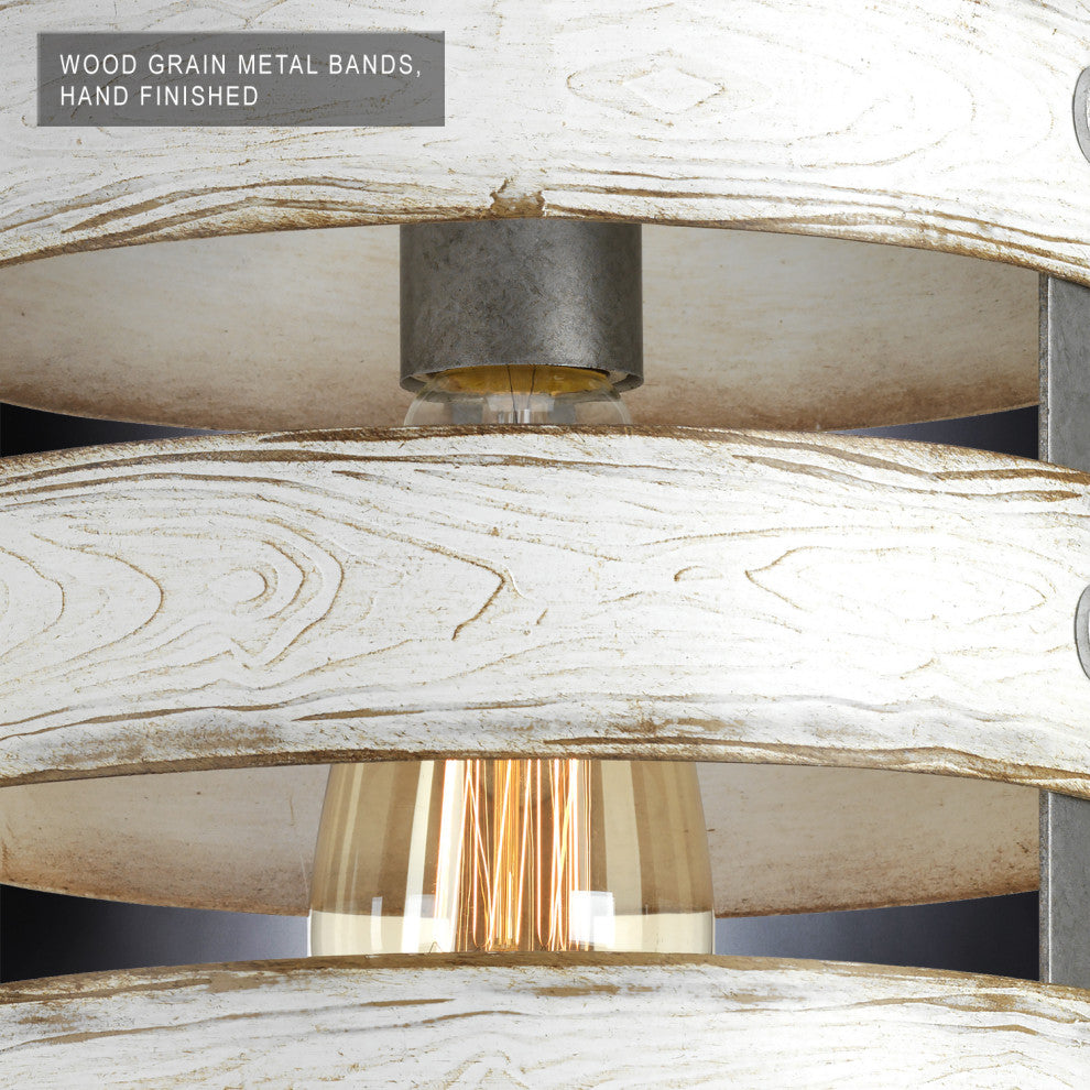 Luxury Farmhouse Pendant Light, Adelaide Series, Galvanized Steel