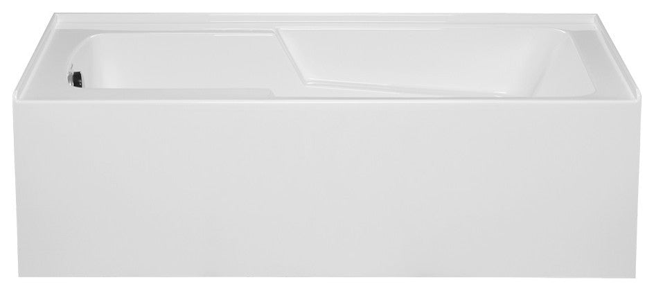 Malibu Bondi ADA Rectangle Bathtub White, 60"x30"x18" LH, Combination Whirlpool