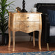 Meg 2-Drawer Nightstand, Gold