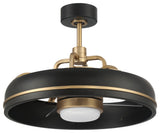 Craftmade 20" Taylor, Flat Black/Satin Brass With Clear Acrylic Blades