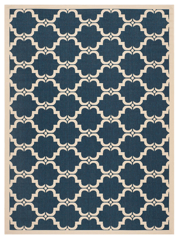 Safavieh Courtyard Cy6009-268 Navy, Beige Area Rug, 2'3" X 6'7"