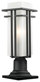 Abbey Collection Outdoor Pier Mount Light in Black Finish
