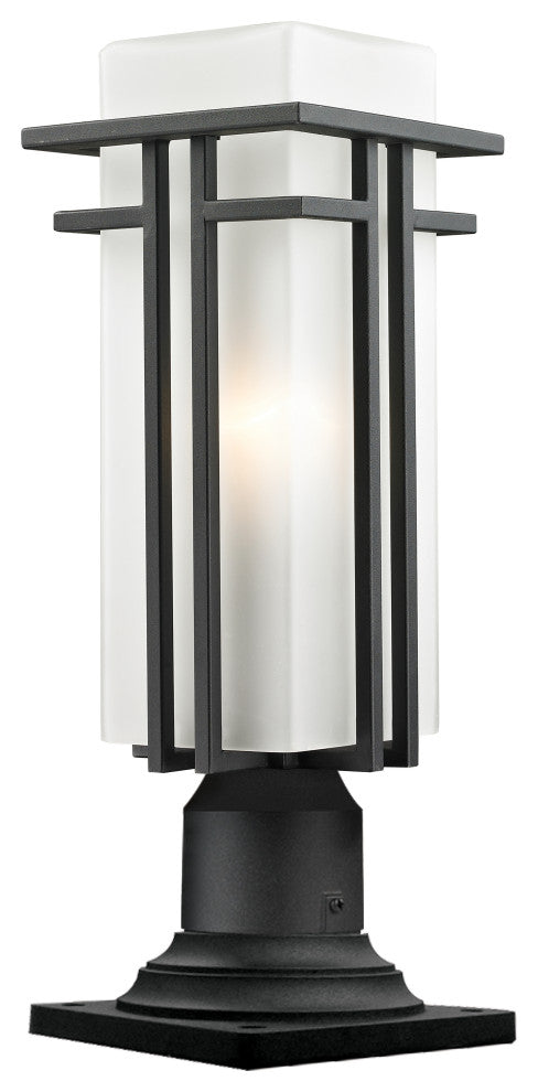 Abbey Collection Outdoor Pier Mount Light in Black Finish