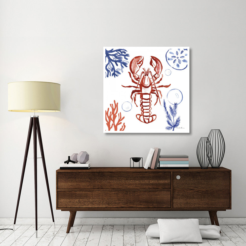 "Coastal Jewels VI" Digital Paper Print by Farida Zaman, 42"x42"