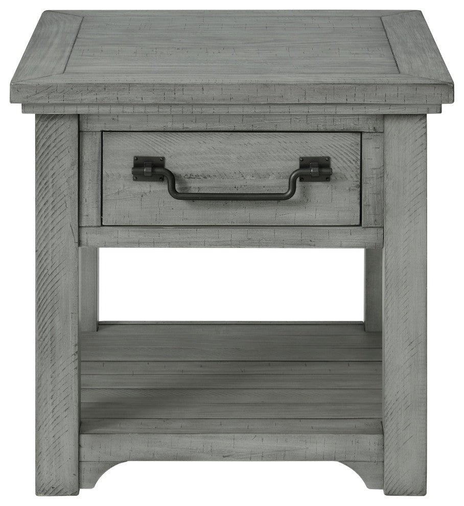 Dove Gray Beach House 1-Drawer End Table