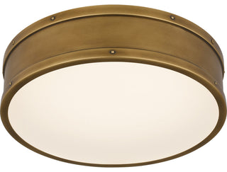 Quoizel QFL5224 Ahoy 16"W Flush Mount Drum Ceiling Fixture - Matte Black