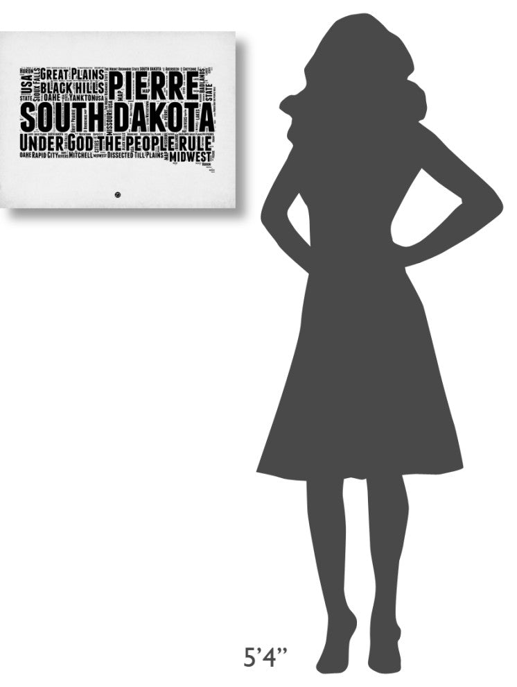 "South Dakota Word Cloud 1" Fine Art Print