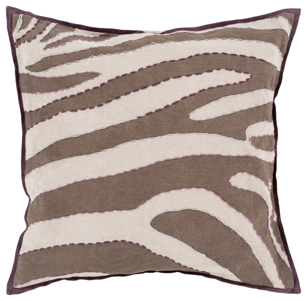 Surya Zebra LD-041 22" x 22" Pillow Cover